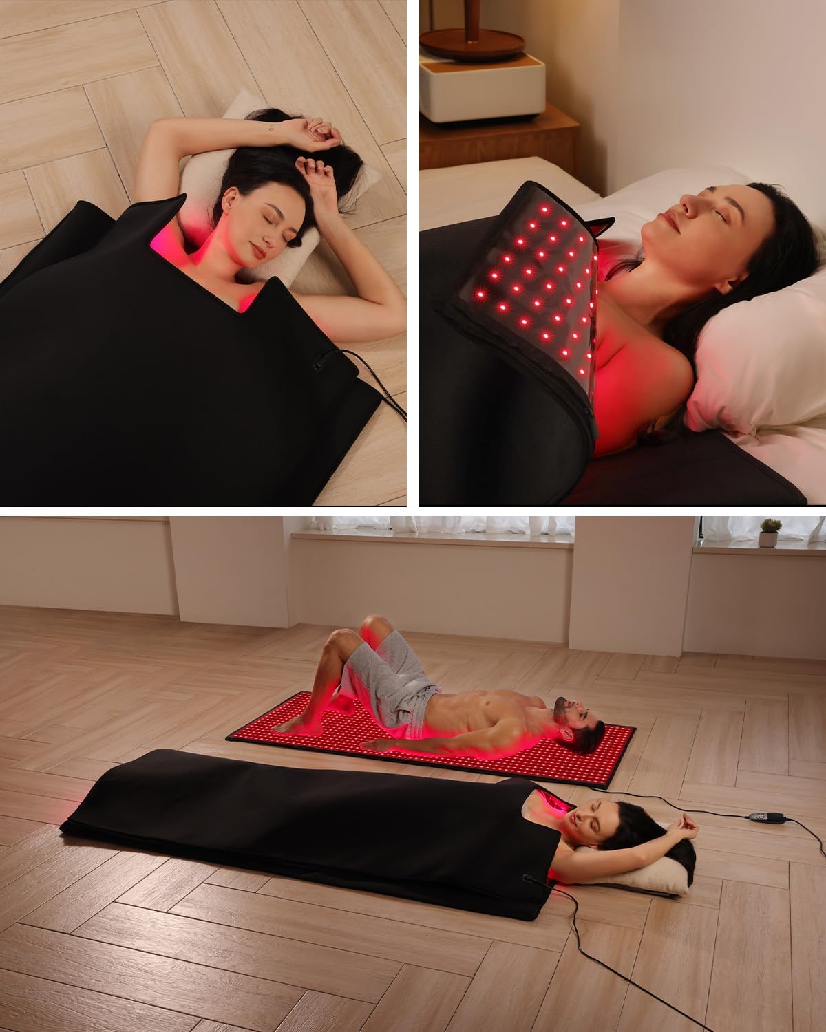 MEGELIN Ganzkörper Rotlichttherapie-Tasche mit Infrarot-Technologie, 180 x 80 cm, 2520 LEDs für effektive Home-Anwendungen